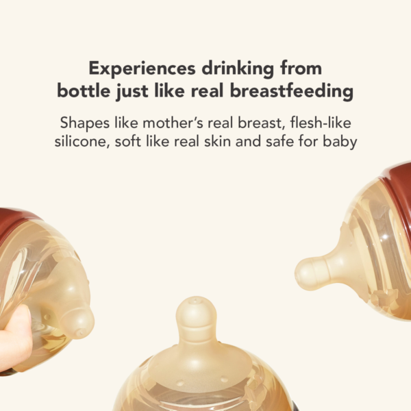 Sakumini Botol Susu Kaca Bayi Anak Anti Kolik Tahan Suhu Milk Feeding Bottle Glass Baby Bottle Newborn - Image 5