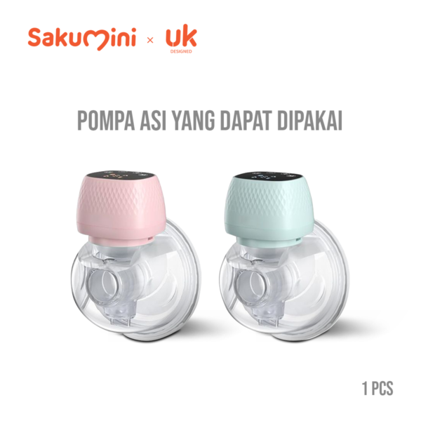 Sakumini Pompa Asi Elektrik Hands Free Wearable Breast Pump Smart Display Rechargeable