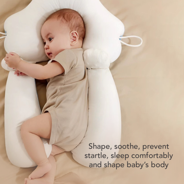 Sakumini 2in1 Newborn Head Shape Baby Pillow Bantal Kepala Anti Peyang Bayi Anak - Image 4