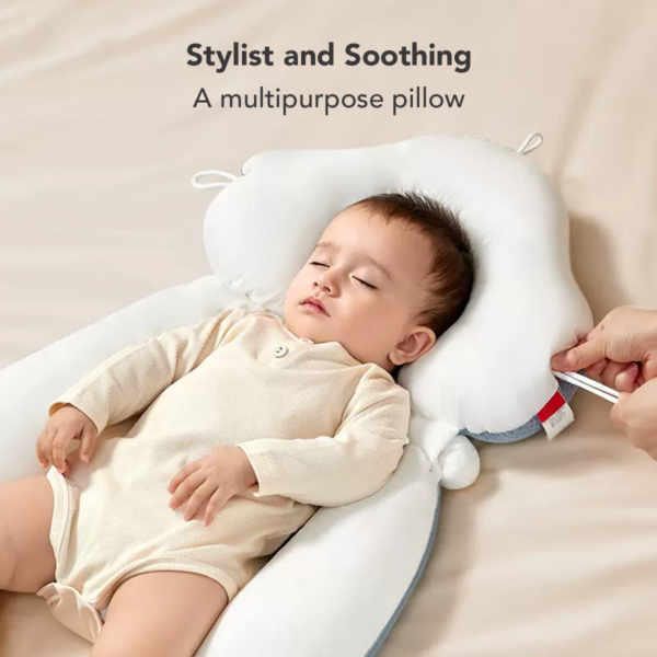 Sakumini 2in1 Newborn Head Shape Baby Pillow Bantal Kepala Anti Peyang Bayi Anak - Image 2