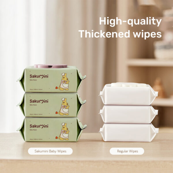 Sakumini Tisu Basah Bayi Wet Tissue Baby Wipes Hand Mouth Facial Tisu Wajah Lembut 80pcs - Image 4