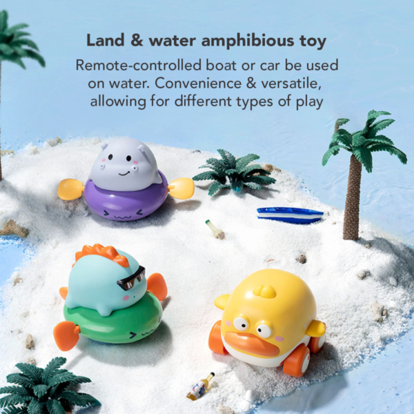 Sakumini Mainan Motorik Mandi Anak Bayi Berenang Air Semprot Kids Water Spray Riding Fish Toys - Image 4