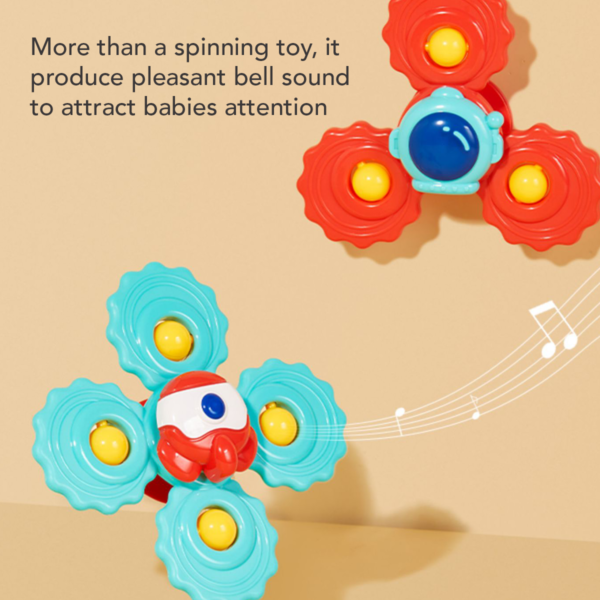 Sakumini 3in1 Fidget Spinner Suction Mainan Anak Edukasi Pop it Sensorik Motorik Bayi - Image 2