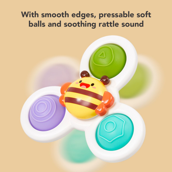 Sakumini 3in1 Fidget Spinner Suction Mainan Anak Edukasi Pop it Sensorik Motorik Bayi - Image 4