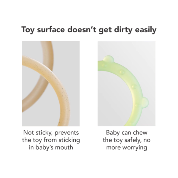 Sakumini Teether Ball Rattle Mainan Gigitan Bola Silikon Kerincingan Bayi BPA Free - Image 8