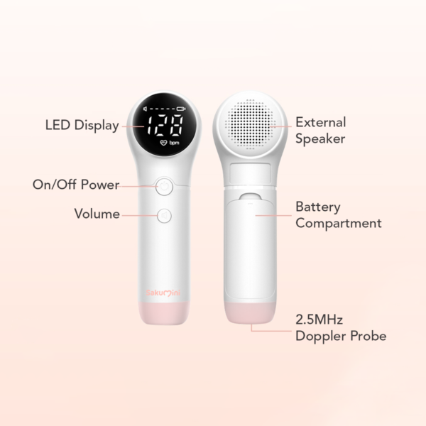 Sakumini Alat Deteksi Jantung Janin Fetal Doppler Heart Rate Monitor - Image 7