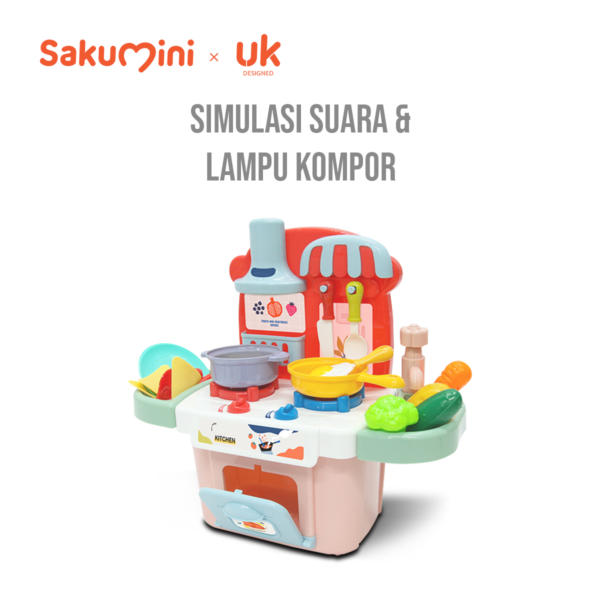 Sakumini Cooking Mini Kitchen Set Toys Mainan Edukasi Masakan Anak