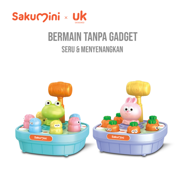 Sakumini Hammering Whack Knocking Toys Mainan Latihan Motorik Pukul Anak