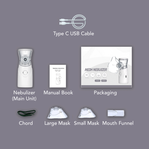 Sakumini Nebulizer Portable Mesh Alat Uap Bantu Pernafasan Anak - Image 8