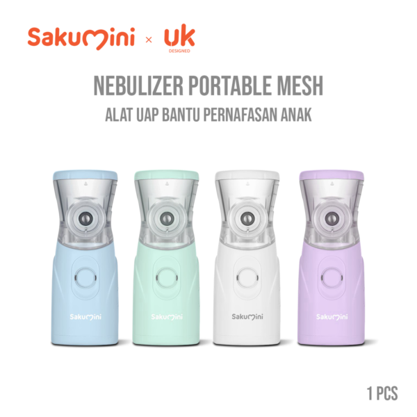 Sakumini Nebulizer Portable Mesh Alat Uap Bantu Pernafasan Anak