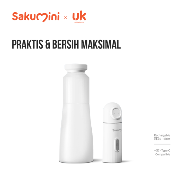Sakumini Electric Portable Bidet Travel Size Semprotan Pembersih Area Intim