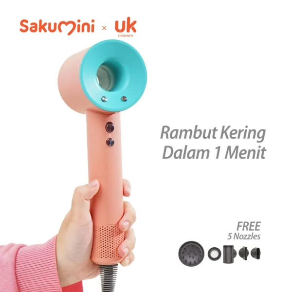 Sakumini Super Speed Hair Dryer Tourmaline Alat Pengering Rambut High Speed Turbo