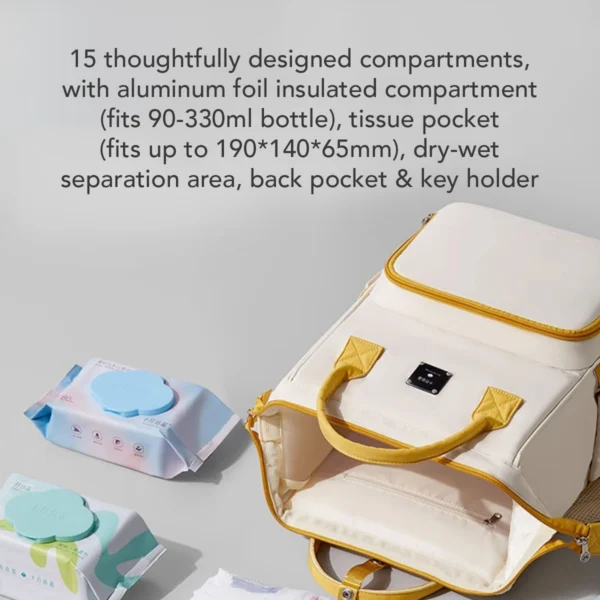 Sakumini Diaper Bag Travel Backpack Tas Popok Perlengkapan Multifungsi Anak Bayi Waterproof - Image 2