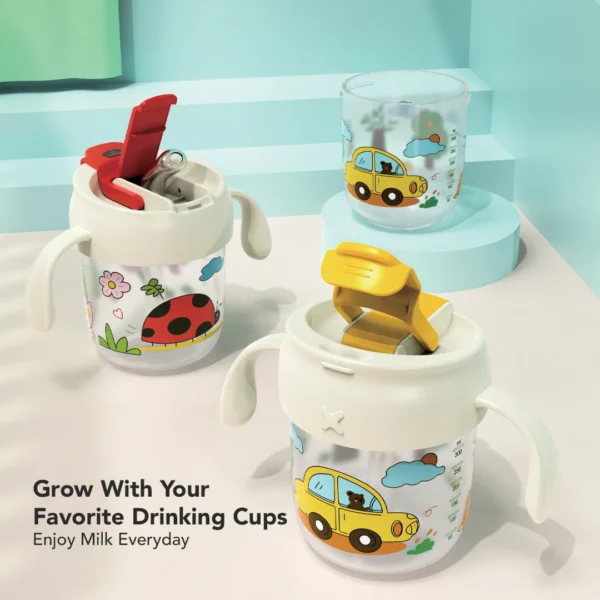 Sakumini 3in1 Training Cup Duckbill Straw Gelas Minum Sedotan Anak 300ml - Image 2