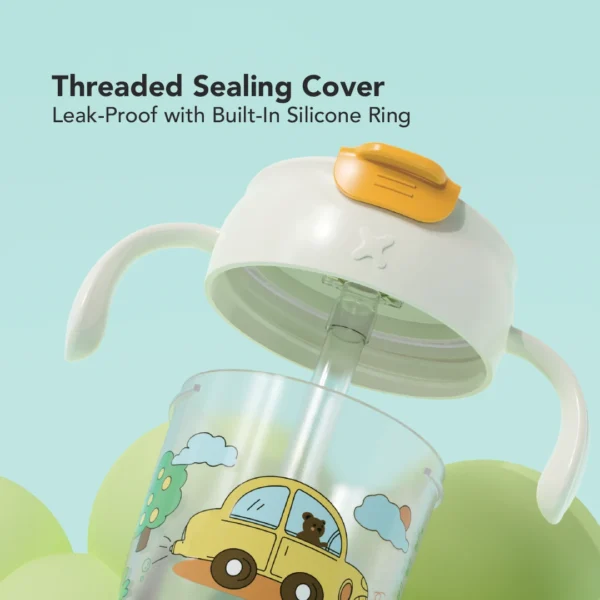 Sakumini 3in1 Training Cup Duckbill Straw Gelas Minum Sedotan Anak 300ml - Image 5