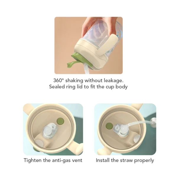 Sakumini 3in1 Gelas Minum Sedotan Anak Training Straw Sippy Cup Anak Bayi - Image 5